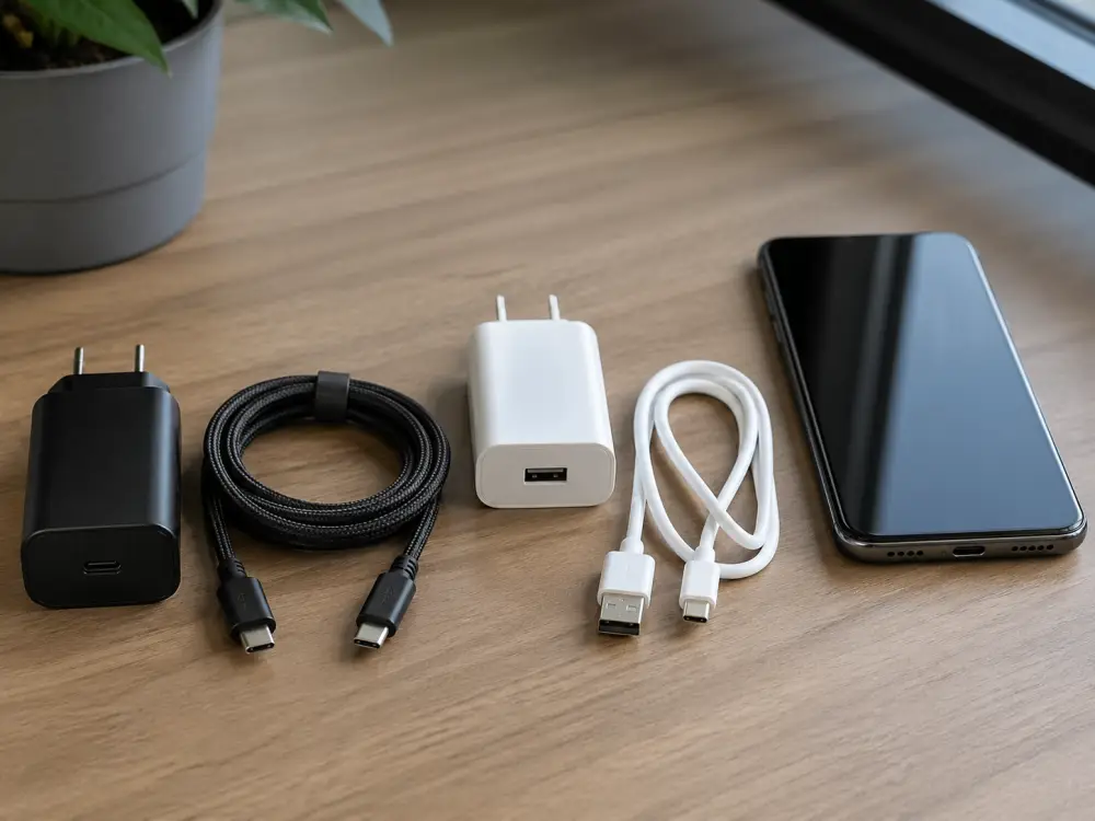 مقارنة بين شاحن وكابل متوافقين وآخرين غير مناسبين للهاتف